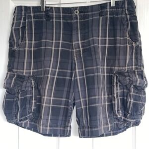 Vtg Mossimo Supply Co Cargo Shorts Mens 40 Plaid Heavyweight‎ Outdoor Hiking